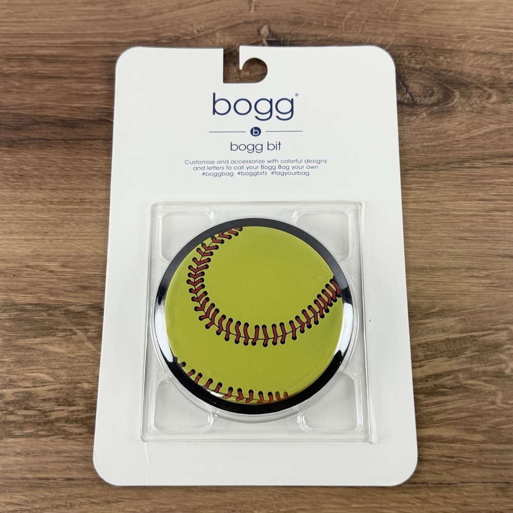 Bogg Bit Softball Sports Snap-In Charm Accessory for Bogg Bag Tote NEW